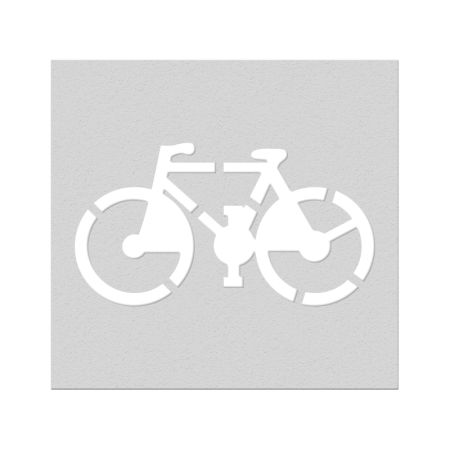 Wegmarkering spuitmal PVC (5mm) - Sjabloon fiets