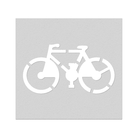 Wegmarkering spuitmal PVC (5mm) - Sjabloon fiets