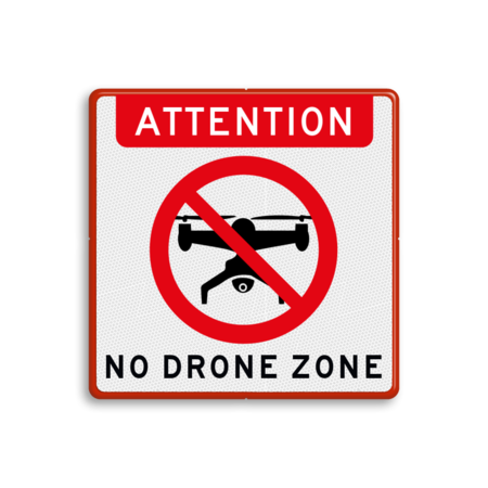 Bord verboden voor drones - reflecterend