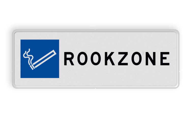 Bord rookzone - reflecterend