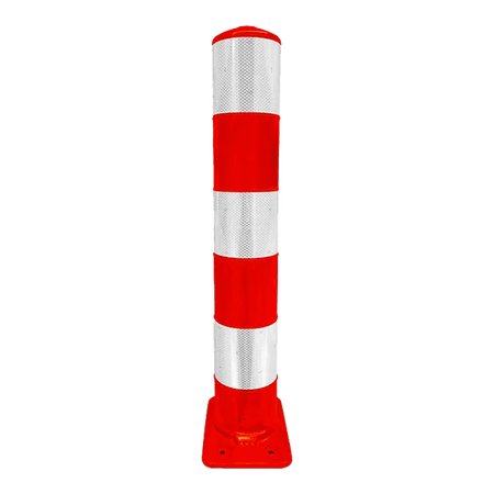 Flexpost BB21 rood wit - Flexibele zuil Ø160x1000mm - reflecterend klasse 3