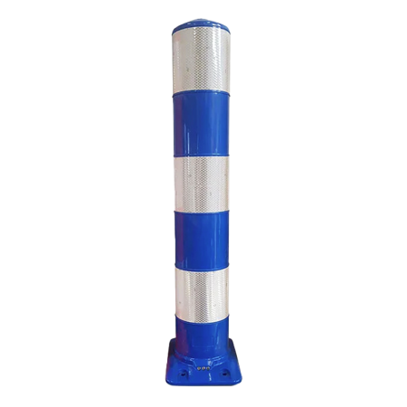 Flexpost BB21 blauw wit - Flexibele zuil Ø160x1000mm - reflecterend klasse 3