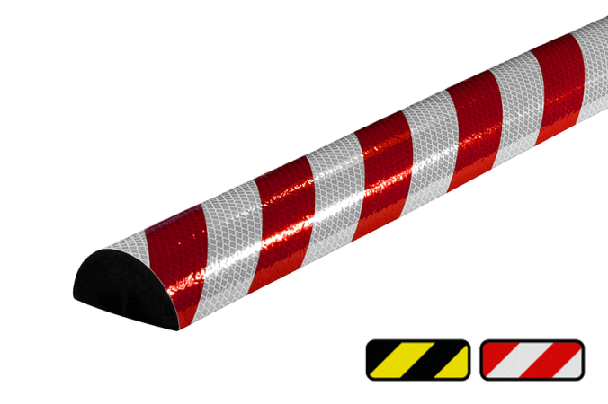 Stootbescherming PU-schuim reflecterend Ø70mm type C+ - zelfklevend