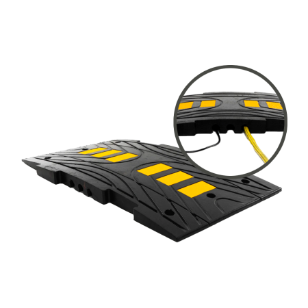 Verkeersdrempel (middenstuk) rubber compleet - voor zwaar vrachtverkeer