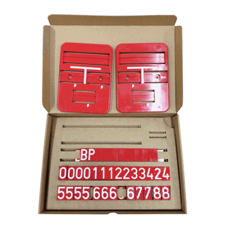 Aanwijsbord kunststof 120x160mm compleet - rood brandkraan (2 stuks)