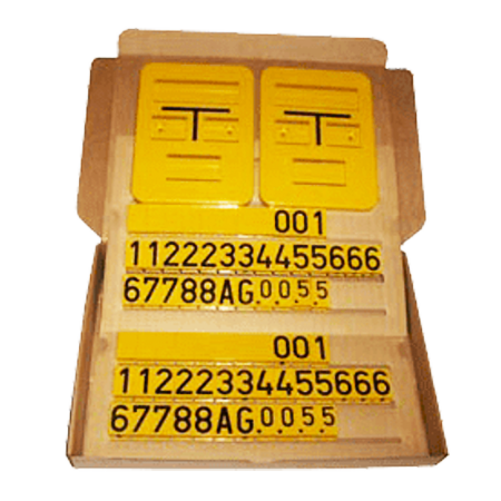 Aanwijsbord kunststof 120x160mm compleet - geel gasleiding (2 stuks)