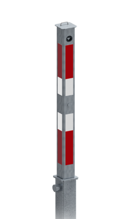 Inzinkbare parkeerpaal 70x70mm - Handbediend