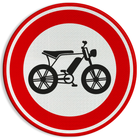 Verkeersbord - Verboden voor fatbikes