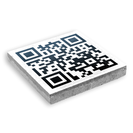 Dalle en béton - 300x300x80mm - impression QR code - à fournir soi-même