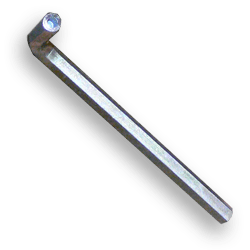Verkeersbordsleutel Inbus 4 mm anti-diefstal - Wandbeugel