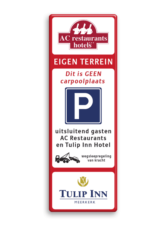 Toegangsbord 520x1520mm in huisstijl voor bedrijven