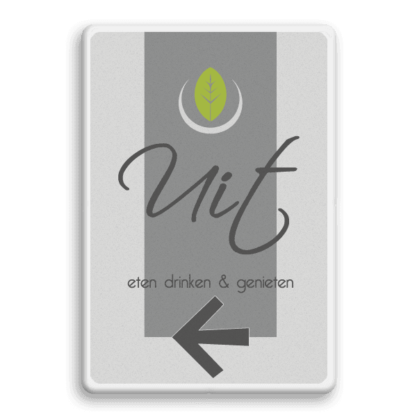 Rechthoekige informatiebord met uw ontwerp of logo
