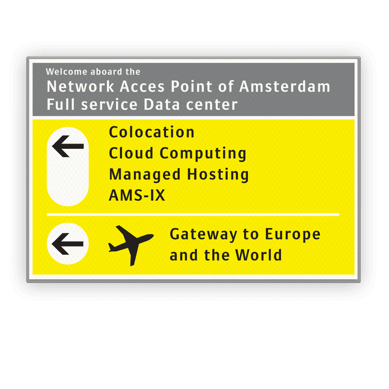 Informatiebord 1200x800mm - Schiphol-stijl