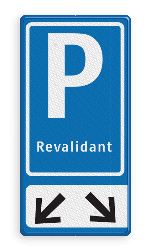 Verkeersbord RVV E08 eigen tekst - 2 pijlen