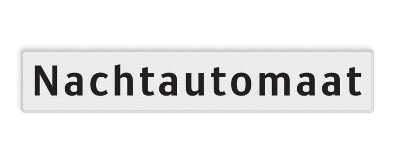 Informatie-, onderbord AHD 1750x300x32mm wit/zwart
