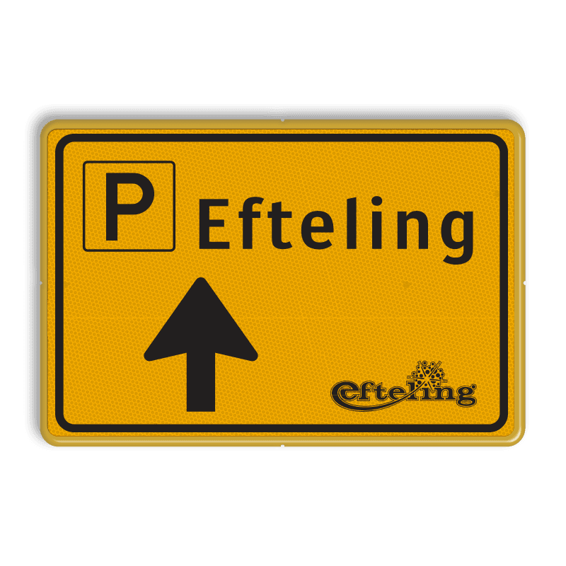 Omleidingsbord geel/zwart in huisstijl - reflecterend