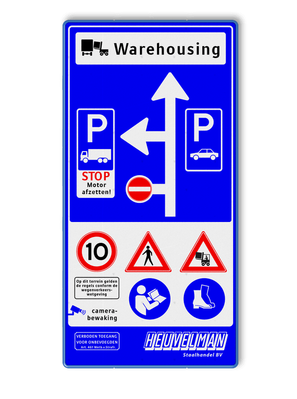 Bewegwijzering 2:1  ANWB stijl - 3 kleuren opdruk