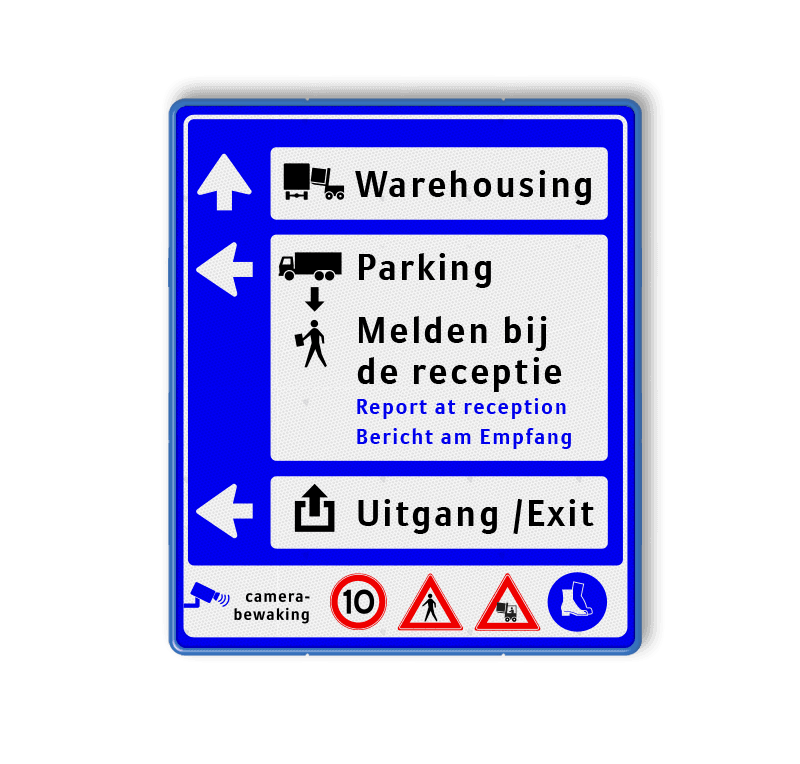 Bewegwijzering 11800x1600mm ANWB stijl - 3 kleuren opdruk