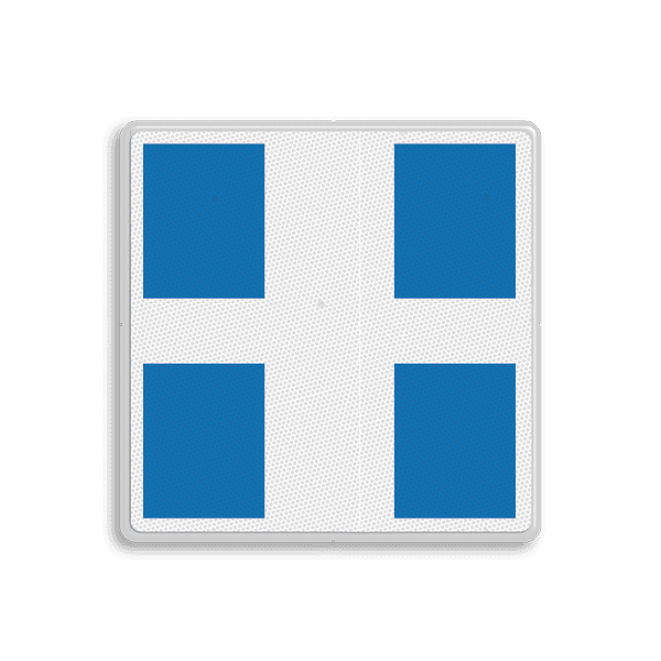 Scheepvaartbord BPR E.9a t/m E. 9i - Aanduiding hoofdwater(s) en nevenvaarwater(s)