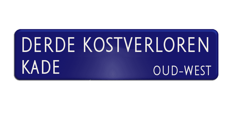 Straatnaambord ALU-DOR  800x200x28mm - 2r - type Amsterdam