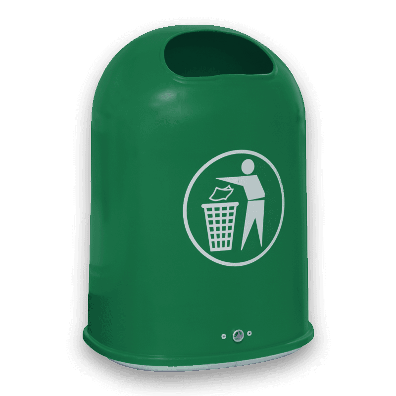 Poubelle publique 42L ovale (plastique)
