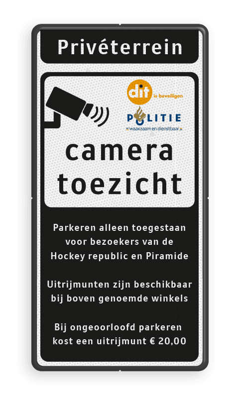 Informatiebord DIT is beveiligen 1:2 + eigen tekst