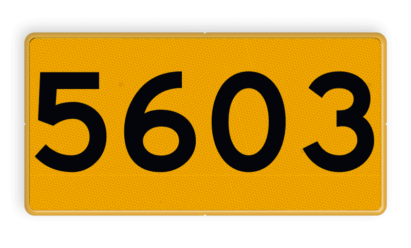 Scheepvaartbord H serie - Oeverfrontnummerbord