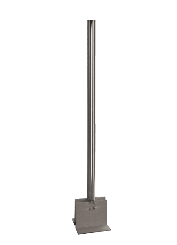 EVBOX montagepaal RVS ø76x2000mm met verankering