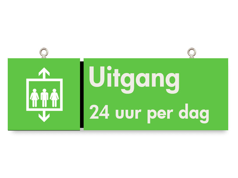Plafondbord Q-Park - VOETGANGERS