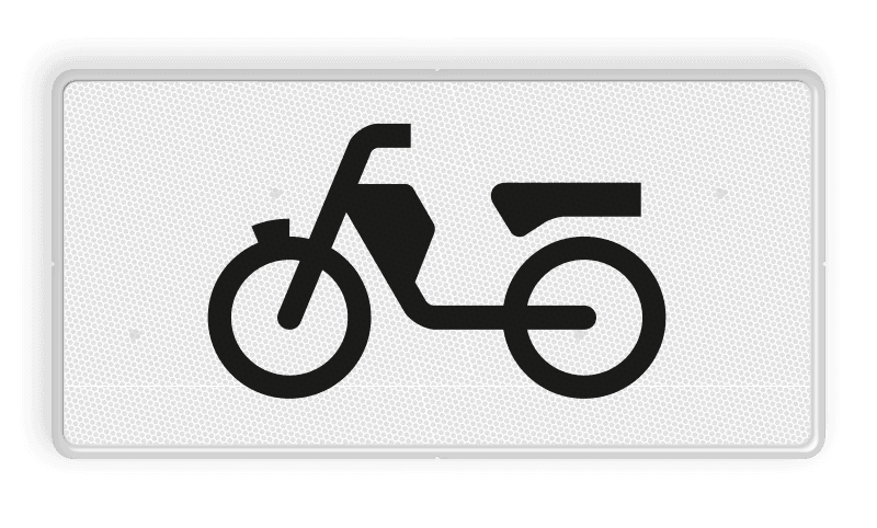 Verkeersbord RVV OB03 - Onderbord - Geldt alleen voor bromfietsers