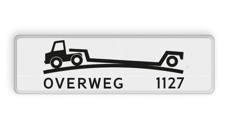 Verkeersbord RVV OB618 - Onderbord - Verhoogde overweg