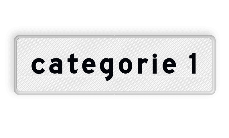 Verkeersbord RVV OB902 - Onderbord - Categorie