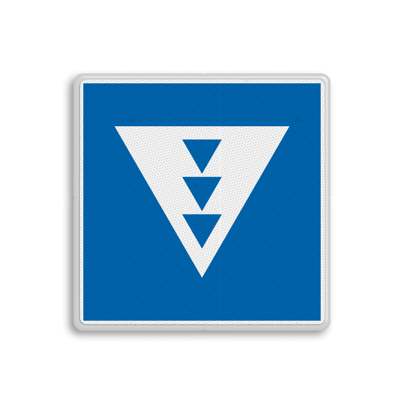 Scheepvaartbord BPR E.5.11 - Ligplaatsen voor schepen met drie kegels