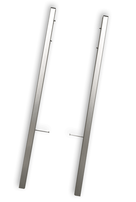 Montageframe TS3 staanders (30x30mm) - geborsteld aluminium - set 2 stuks
