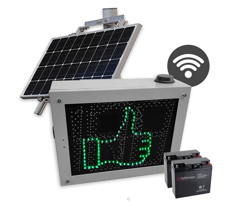 Snelheidsdisplay LED MHP50 solar + lichtmastmontage