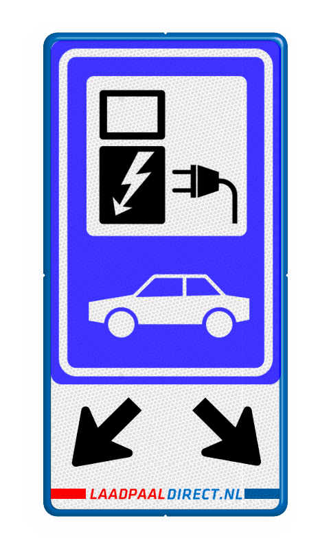 Verkeersbord RVV E08o - oplaadpunt + pijlen - LAADDIRECT.NL - BE04b