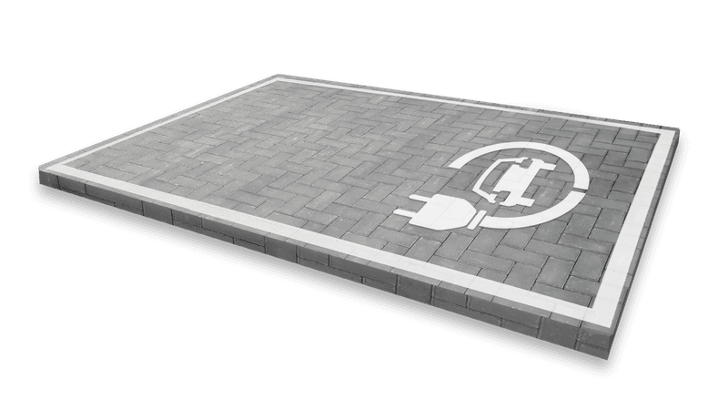 Symbole de marquage routier - Borne de recharge pour véhicule électrique - peinture routière