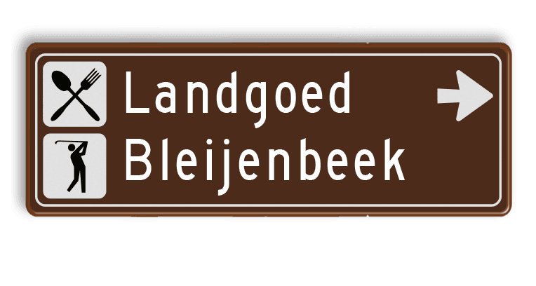 Toeristisch verwijsbord Prov. Limburg 1000x350mm