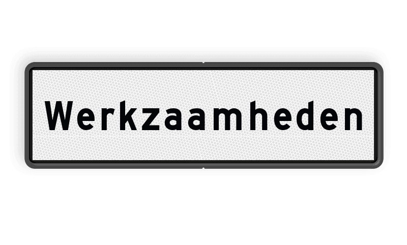 Scheepvaartbord BPR F.3 - 1 regelige aanvullende aanduiding