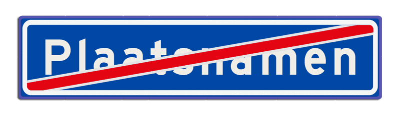 Plaatsnaambord 1540x340 mm RVV H02a (einde)