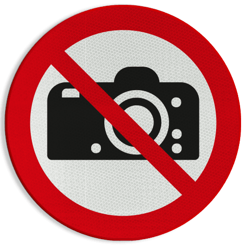 Autocollant ou panneau - P029 - Interdiction de photographier