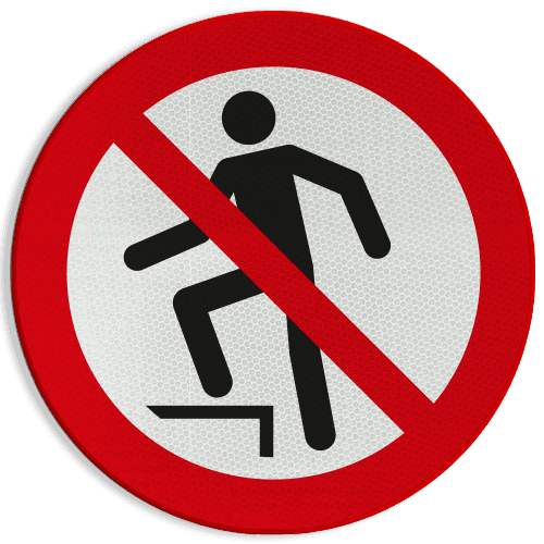 Autocollant ou panneau - P017 - Interdiction de marcher sur la surface