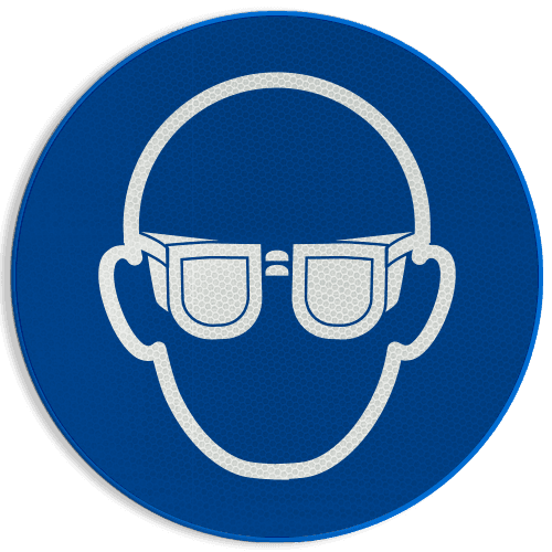 Autocollant ou panneau - M004 - Protection oculaire obligatoire