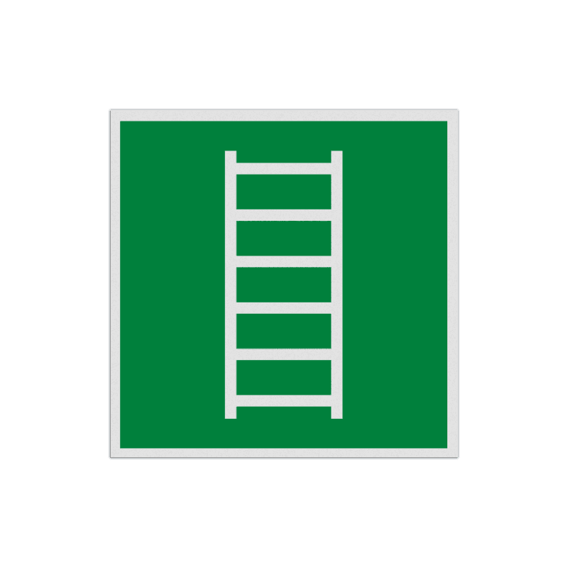 Veiligheidspictogram E059 - Vluchtladder - reflecterend