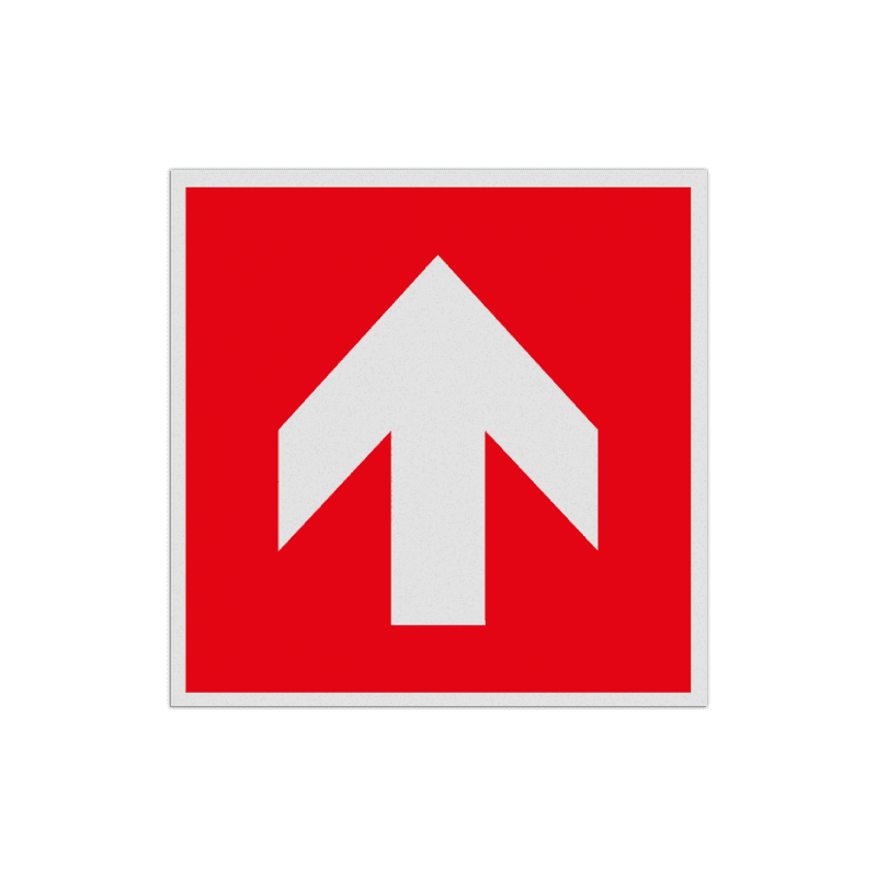 Pictogramme de sécurité - Flèche vers le haut matériel de lutte contre l'incendie - rétroréfléchissant