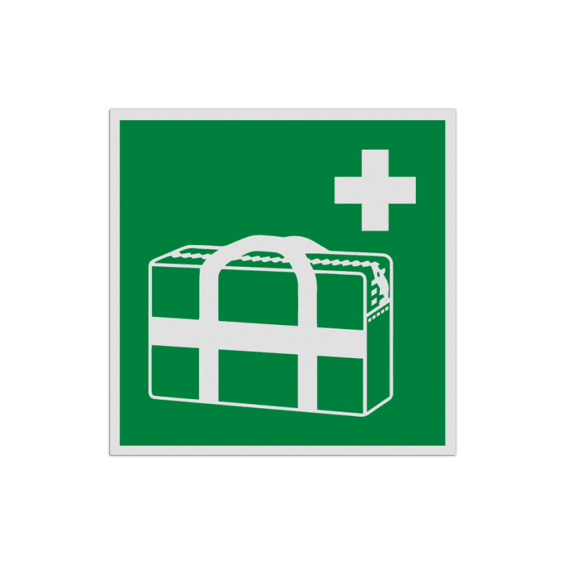 Autocollant ou panneau - E027 - Sac médical d’urgence