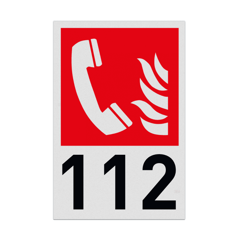 Pictogramme de sécurité F006 - Téléphone pour alarme incendie - rétroréfléchissant