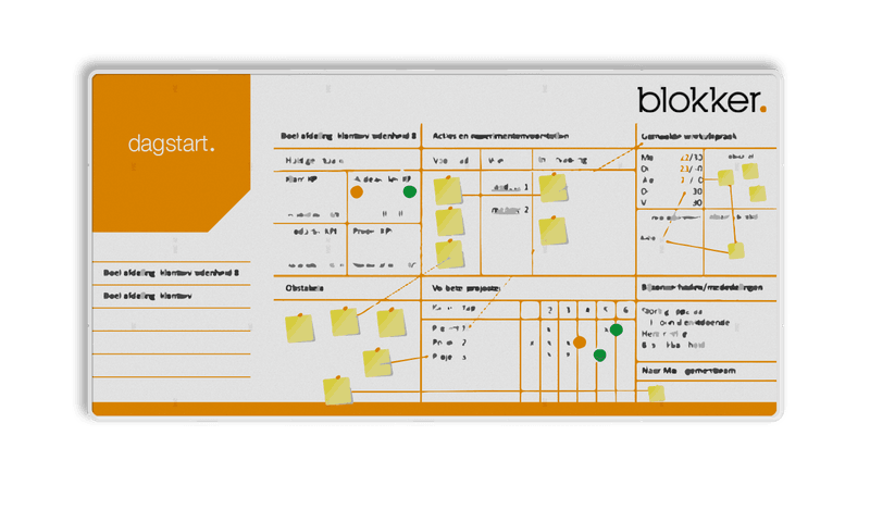 Dagstart bord - Blokker - 2400x1200mm