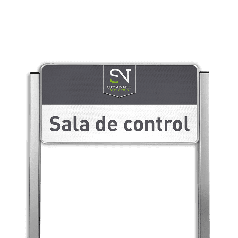 Portaalsysteem TS3 inclusief informatiebord 600x300mm + 2 Geborsteld aluminium staanders 30x30mm