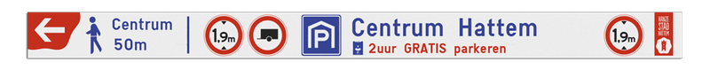 Bordpaneel Alupanel 5300x370x2mm (2-delig 2650mm) - gem. Hattem parkeergarage